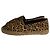 Espadrilles à semelle plate en toile marron avec imprimé léopard de Saint Laurent - vue 4