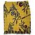 Escada Printed Fringed Scarf in Yellow Wool - view 2