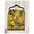 Escada Printed Fringed Scarf in Yellow Wool - view 5