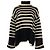 Pull col roulé à rayures Totême en laine noire