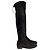 Botas Over-The-Knee Lowland de Stuart Weitzman en Ante Negro