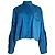 Camicia cropped Fendi con tasche in cotone blu Blu chiaro