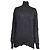 Balenciaga Turtleneck Rib Knit Sweater in Black Silk