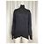 Balenciaga Turtleneck Rib Knit Sweater in Black Silk - view 7