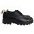 Sapatos Derby de couro preto com logo Loewe e aba no calcanhar