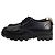 Sapatos Derby de couro preto com logo Loewe e aba no calcanhar - vista 3