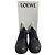 Sapatos Derby de couro preto com logo Loewe e aba no calcanhar - vista 6