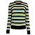 Gestreifter Rundhals-Pullover von Jason Wu aus mehrfarbiger Viskose