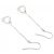 Elsa Peretti Tiffany & Co Orecchini a goccia Open Heart Tiffany - vista 3