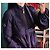 Giacca Moncler in seta blu scuro - vista 4