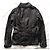 Superdry Fine Tailoring Superior Thread Count Double Breasted Black Leather Retro Jacket, size Small - view 5