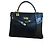 Hermès Kelly 32 Borsa in pelle box nera Nero