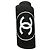 Chanel yoga mat black with CC logo White Silver hardware