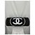 Chanel yoga mat black with CC logo White Silver hardware - view 4