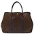 Hermès HERMES Amazonia Garden Party PM Borsa a mano in pelle marrone Auth yk16902 - vista 2