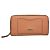 Billetera de cuero naranja Coach