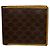 Céline Celine Triomphe Vintage Brown Leather Wallet