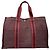 Bolsa de viaje de algodón burdeos de Hermès