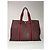 Bolsa de viaje de algodón burdeos de Hermès - vista 4
