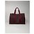 Bolsa de viaje de algodón burdeos de Hermès - vista 5