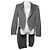 Dior Vintage Tailcoat Grey and Black Patterned Wool
