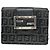 Portafoglio in cotone nero Fendi Baguette