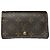 Billetera de cuero marrón Joséphine de Louis Vuitton Castaño