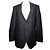 Autre Marque Non Signé / Unsigned Black Wool Suit