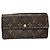 Billetera de cuero marrón Louis Vuitton Kimono Castaño