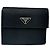 Prada Tessuto  Black Leather Wallet