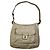 Borsa a mano in pelle beige Sufflette Signature di Coach