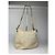 Borsa a mano in pelle beige Sufflette Signature di Coach - vista 5