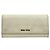 Cartera de cuero patentado blanco Miu Miu
