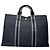 Borsa a mano in cotone nero Hermès