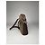 Borsa a mano in pelle beige Burberry TB - vista 4