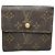 Billetera de cuero marrón Louis Vuitton Flore Castaño