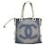 Chanel Deauville Handtasche aus weißer Baumwolle