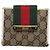 Gucci GG Blooms Beiger Leder Geldbörse