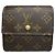 Cartera de cuero marrón Louis Vuitton Flore Castaño