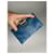 Borsa in pelle blu Prada - vista 4
