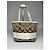 Borsa a mano in cotone marrone Sufflette Signature di Coach - vista 5