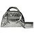 Borsa a mano in pelle argentata Balenciaga City
