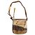 Borsa a mano in cotone beige Sufflette Signature di Coach