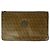 Clutch in pelle marrone Fendi Baguette