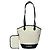 Borsa a mano in pelle bianca Loewe Puzzle Bianco