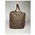 Borsa da viaggio in pelle marrone Keepall Louis Vuitton - vista 5