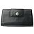 Bulgari Billetera de cuero negro Bvlgari