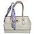 Borsa in pelle bianca Coach Crossgrain Kitt Carry All Bianco