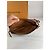 Clutch in pelle marrone Louis Vuitton Metis - vista 2