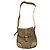 Borsa a mano in cotone beige Coach Signature Sufflette